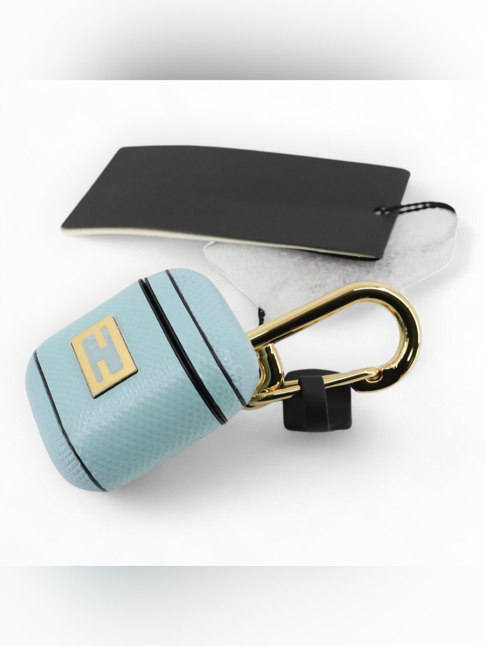 Fendi NEW AirPods Case Light Blue with Gold Hardware New In BOX
